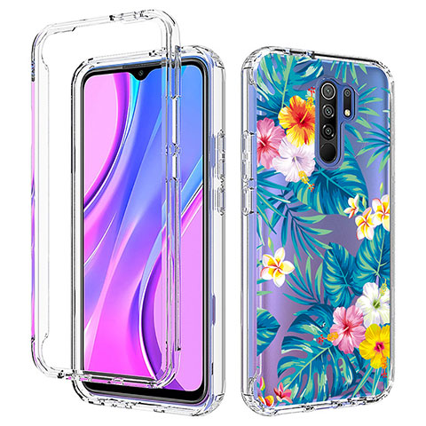 Funda Silicona Carcasa Ultrafina Transparente Goma Frontal y Trasera 360 Grados para Xiaomi Poco M2 Azul Cielo