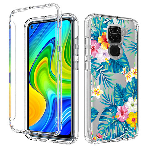 Funda Silicona Carcasa Ultrafina Transparente Goma Frontal y Trasera 360 Grados para Xiaomi Redmi 10X 4G Azul Cielo