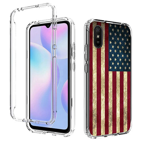 Funda Silicona Carcasa Ultrafina Transparente Goma Frontal y Trasera 360 Grados para Xiaomi Redmi 9A Multicolor