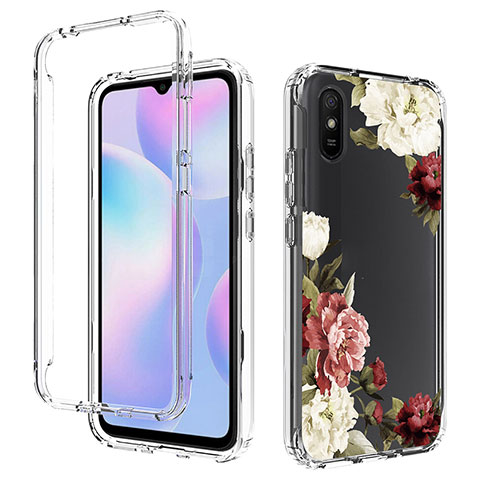 Funda Silicona Carcasa Ultrafina Transparente Goma Frontal y Trasera 360 Grados para Xiaomi Redmi 9AT Marron