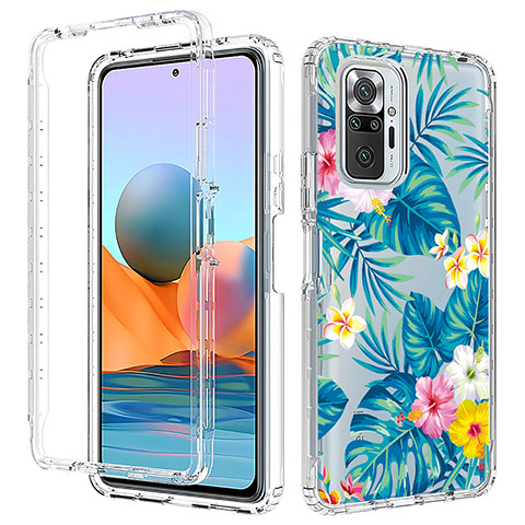 Funda Silicona Carcasa Ultrafina Transparente Goma Frontal y Trasera 360 Grados para Xiaomi Redmi Note 10 Pro Max Azul Cielo