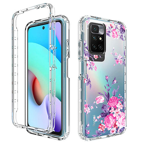 Funda Silicona Carcasa Ultrafina Transparente Goma Frontal y Trasera 360 Grados para Xiaomi Redmi Note 11 4G (2021) Rosa