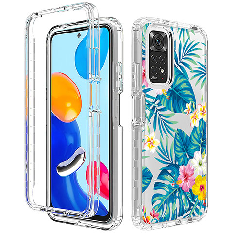 Funda Silicona Carcasa Ultrafina Transparente Goma Frontal y Trasera 360 Grados para Xiaomi Redmi Note 11S 4G Azul Cielo