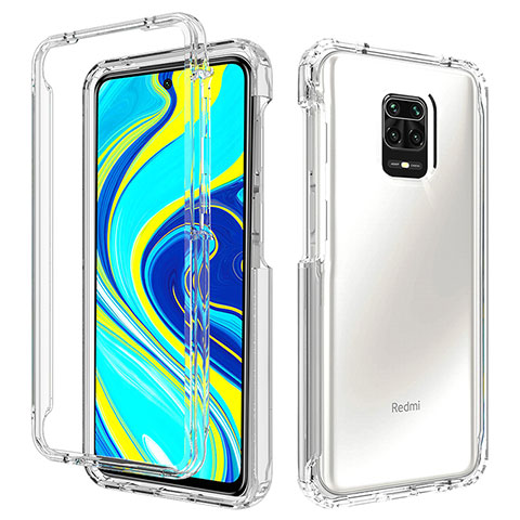 Funda Silicona Carcasa Ultrafina Transparente Goma Frontal y Trasera 360 Grados para Xiaomi Redmi Note 9 Pro Max Claro