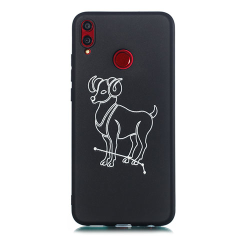 Funda Silicona Gel Goma Constelacion Carcasa S07 para Huawei Honor V10 Lite Negro