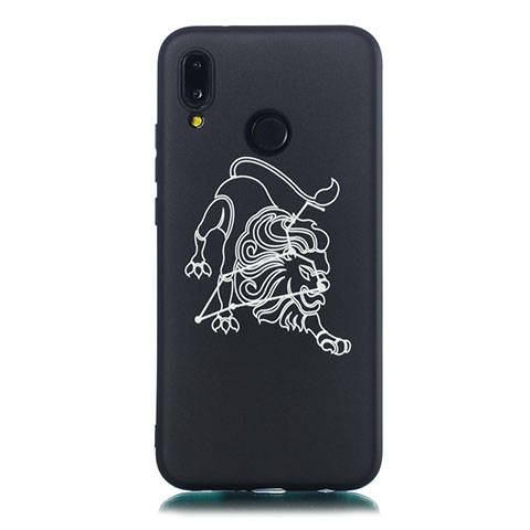 Funda Silicona Gel Goma Constelacion Carcasa S07 para Huawei Nova 3e Negro