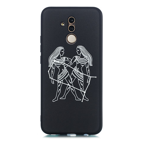 Funda Silicona Gel Goma Constelacion Carcasa S09 para Huawei Mate 20 Lite Negro