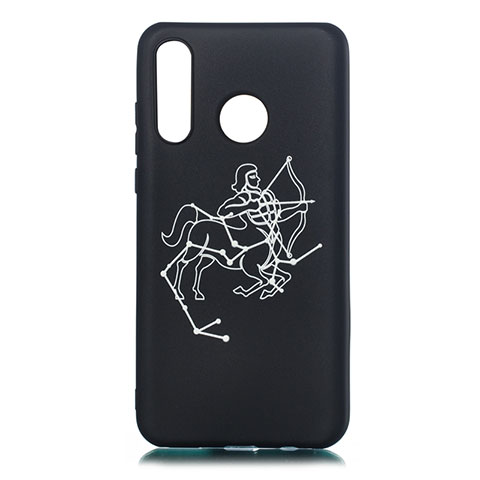 Funda Silicona Gel Goma Constelacion Carcasa S10 para Huawei Nova 4e Negro