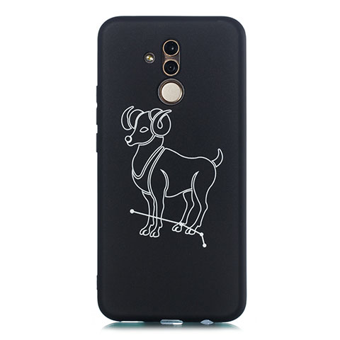 Funda Silicona Gel Goma Constelacion Carcasa S11 para Huawei Mate 20 Lite Negro