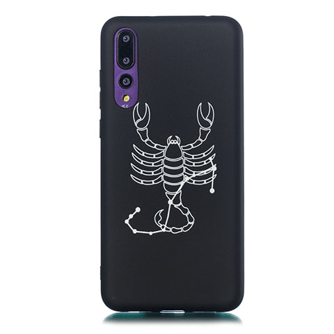 Funda Silicona Gel Goma Constelacion Carcasa S11 para Huawei P20 Pro Negro