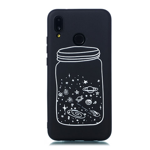 Funda Silicona Gel Goma Estrellado Carcasa para Huawei Nova 3e Blanco