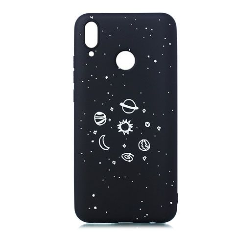 Funda Silicona Gel Goma Estrellado Carcasa para Huawei Y9 (2019) Negro