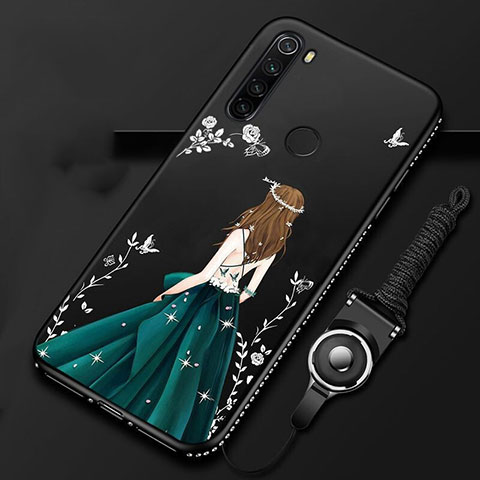 Funda Silicona Gel Goma Flores Carcasa K01 para Xiaomi Redmi Note 8T Verde