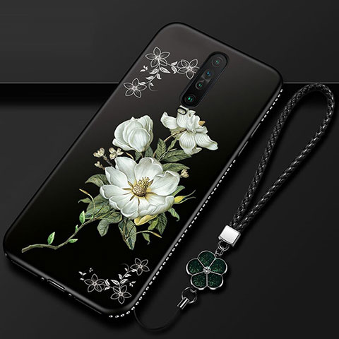 Funda Silicona Gel Goma Flores Carcasa para Xiaomi Poco X2 Blanco