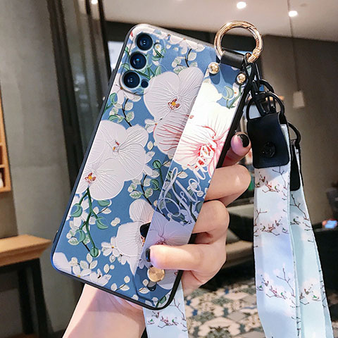 Funda Silicona Gel Goma Flores Carcasa S03 para Oppo Reno4 5G Multicolor