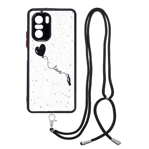 Funda Silicona Gel Goma Patron de Moda Carcasa con Acollador Cordon Lanyard Y01X para Xiaomi Mi 11i 5G Negro