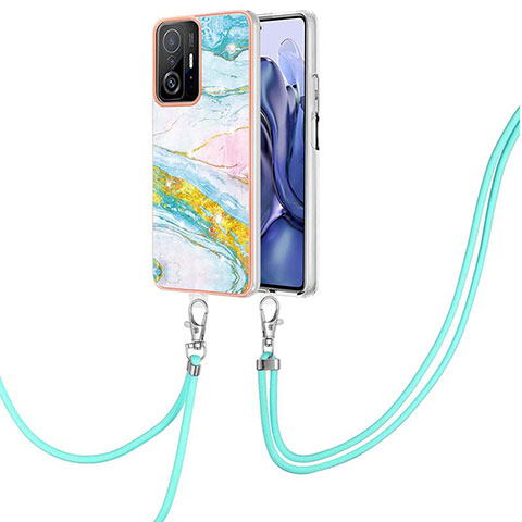 Funda Silicona Gel Goma Patron de Moda Carcasa con Acollador Cordon Lanyard Y05B para Xiaomi Mi 11T 5G Vistoso