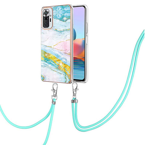 Funda Silicona Gel Goma Patron de Moda Carcasa con Acollador Cordon Lanyard Y05B para Xiaomi Redmi Note 10 Pro Max Vistoso