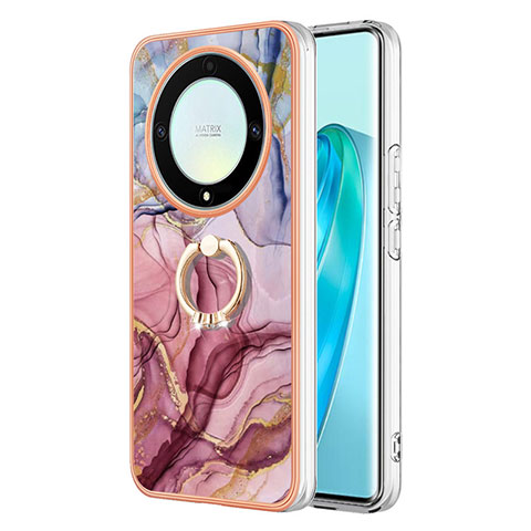 Funda Silicona Gel Goma Patron de Moda Carcasa con Anillo de dedo Soporte Y01B para Huawei Honor Magic5 Lite 5G Multicolor