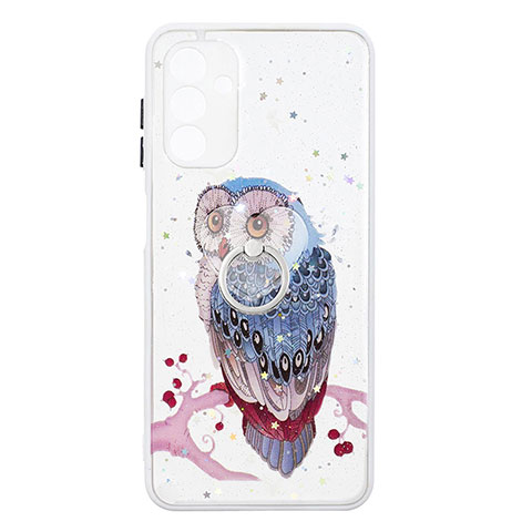 Funda Silicona Gel Goma Patron de Moda Carcasa con Anillo de dedo Soporte Y01X para Samsung Galaxy A04s Multicolor