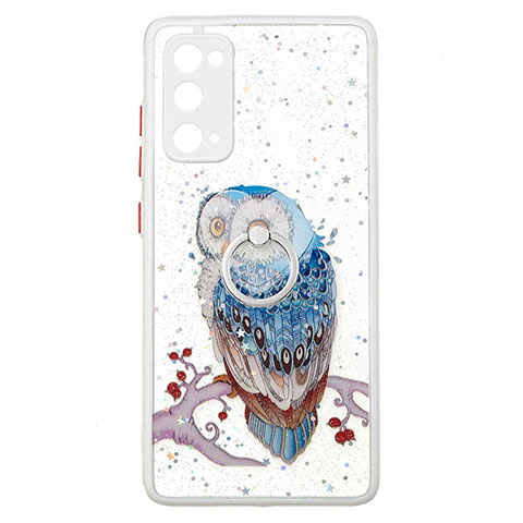 Funda Silicona Gel Goma Patron de Moda Carcasa con Anillo de dedo Soporte Y01X para Samsung Galaxy S20 Lite 5G Multicolor