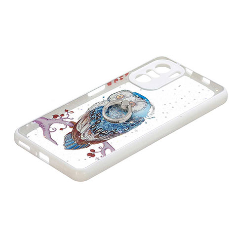 Funda Silicona Gel Goma Patron de Moda Carcasa con Anillo de dedo Soporte Y01X para Xiaomi Poco F3 5G Multicolor