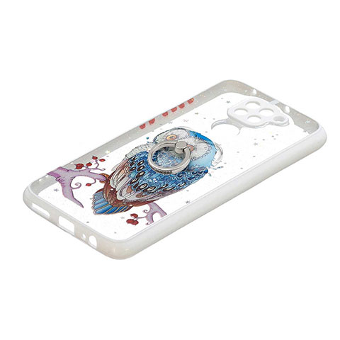 Funda Silicona Gel Goma Patron de Moda Carcasa con Anillo de dedo Soporte Y01X para Xiaomi Redmi Note 9 Multicolor