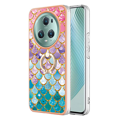 Funda Silicona Gel Goma Patron de Moda Carcasa con Anillo de dedo Soporte Y03B para Huawei Honor Magic5 Pro 5G Vistoso