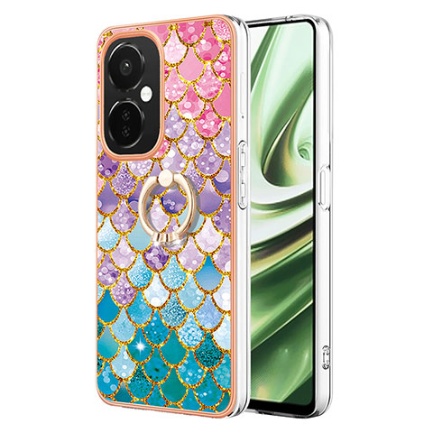 Funda Silicona Gel Goma Patron de Moda Carcasa con Anillo de dedo Soporte Y03B para OnePlus Nord CE 3 5G Vistoso