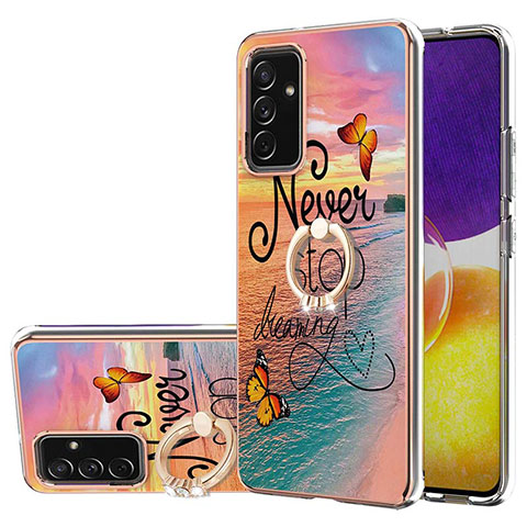 Funda Silicona Gel Goma Patron de Moda Carcasa con Anillo de dedo Soporte Y03B para Samsung Galaxy A05s Multicolor