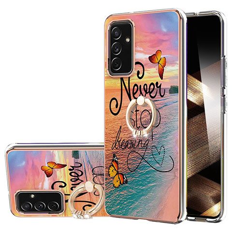 Funda Silicona Gel Goma Patron de Moda Carcasa con Anillo de dedo Soporte Y03B para Samsung Galaxy A15 4G Multicolor