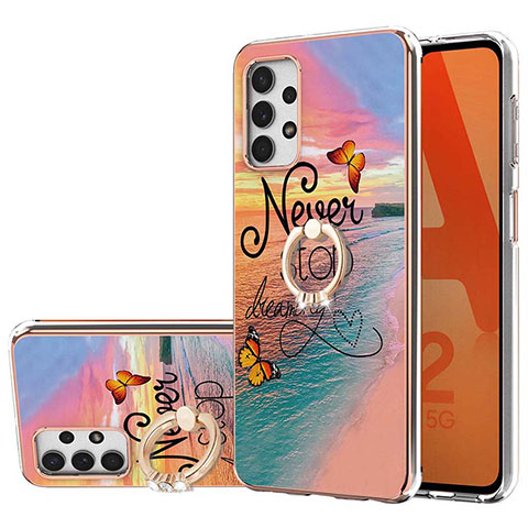 Funda Silicona Gel Goma Patron de Moda Carcasa con Anillo de dedo Soporte Y03B para Samsung Galaxy A23 4G Multicolor