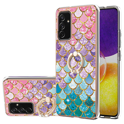 Funda Silicona Gel Goma Patron de Moda Carcasa con Anillo de dedo Soporte Y03B para Samsung Galaxy A25 5G Vistoso