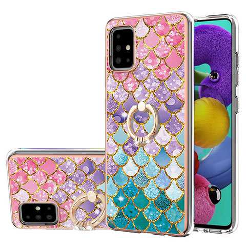 Funda Silicona Gel Goma Patron de Moda Carcasa con Anillo de dedo Soporte Y03B para Samsung Galaxy M40S Vistoso