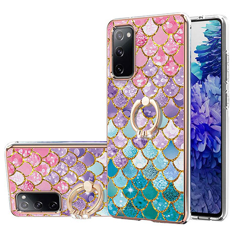 Funda Silicona Gel Goma Patron de Moda Carcasa con Anillo de dedo Soporte Y03B para Samsung Galaxy S20 FE (2022) 5G Vistoso