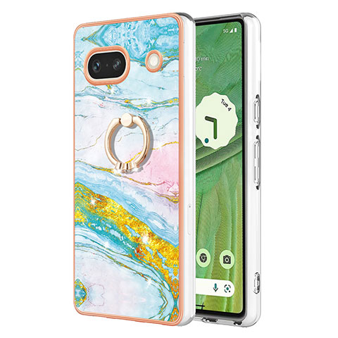 Funda Silicona Gel Goma Patron de Moda Carcasa con Anillo de dedo Soporte Y05B para Google Pixel 7a 5G Vistoso