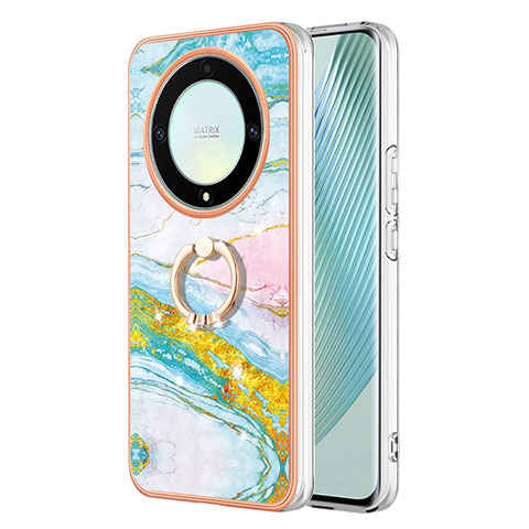 Funda Silicona Gel Goma Patron de Moda Carcasa con Anillo de dedo Soporte Y05B para Huawei Honor X9a 5G Vistoso