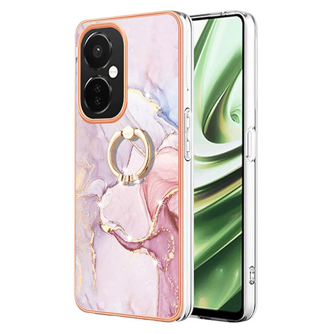 Funda Silicona Gel Goma Patron de Moda Carcasa con Anillo de dedo Soporte Y05B para OnePlus Nord CE 3 Lite 5G Rosa