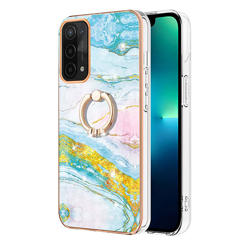 Funda Silicona Gel Goma Patron de Moda Carcasa con Anillo de dedo Soporte Y05B para Oppo A54 5G Vistoso