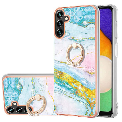 Funda Silicona Gel Goma Patron de Moda Carcasa con Anillo de dedo Soporte Y05B para Samsung Galaxy A04s Vistoso