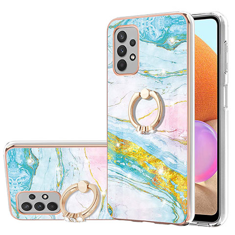 Funda Silicona Gel Goma Patron de Moda Carcasa con Anillo de dedo Soporte Y05B para Samsung Galaxy A32 5G Vistoso