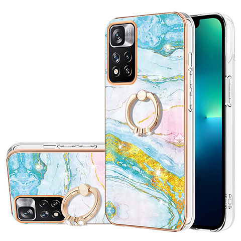 Funda Silicona Gel Goma Patron de Moda Carcasa con Anillo de dedo Soporte Y05B para Xiaomi Poco X4 NFC Vistoso