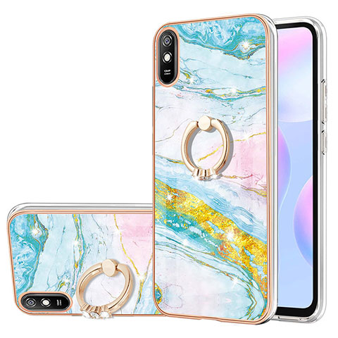 Funda Silicona Gel Goma Patron de Moda Carcasa con Anillo de dedo Soporte Y05B para Xiaomi Redmi 9A Vistoso