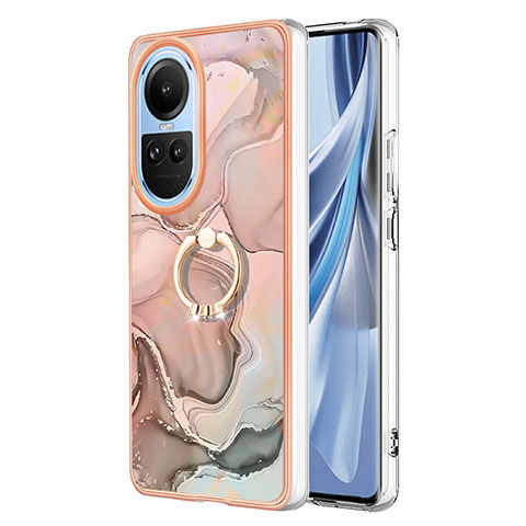 Funda Silicona Gel Goma Patron de Moda Carcasa con Anillo de dedo Soporte YB1 para Oppo Reno10 5G Multicolor