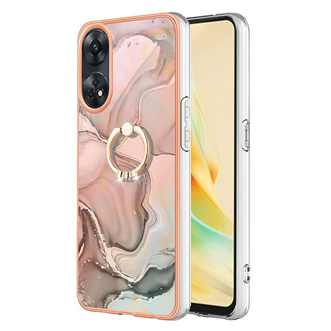 Funda Silicona Gel Goma Patron de Moda Carcasa con Anillo de dedo Soporte YB1 para Oppo Reno8 T 4G Multicolor