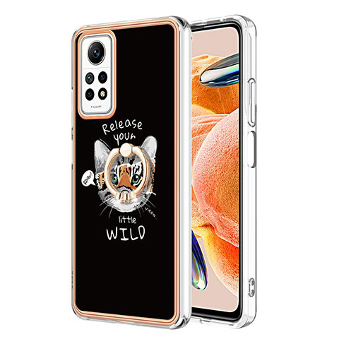 Funda Silicona Gel Goma Patron de Moda Carcasa con Anillo de dedo Soporte YB1 para Xiaomi Redmi Note 11 Pro 5G Multicolor