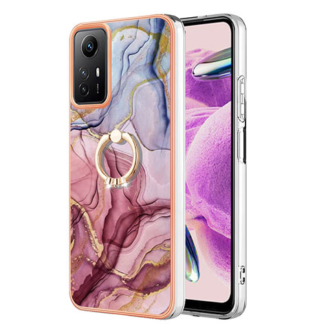 Funda Silicona Gel Goma Patron de Moda Carcasa con Anillo de dedo Soporte YB1 para Xiaomi Redmi Note 12S Multicolor