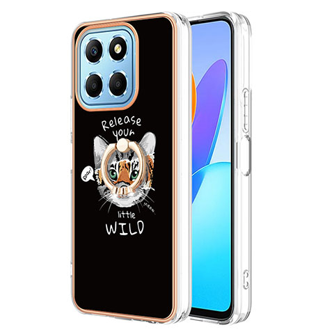 Funda Silicona Gel Goma Patron de Moda Carcasa con Anillo de dedo Soporte YB2 para Huawei Honor 70 Lite 5G Multicolor