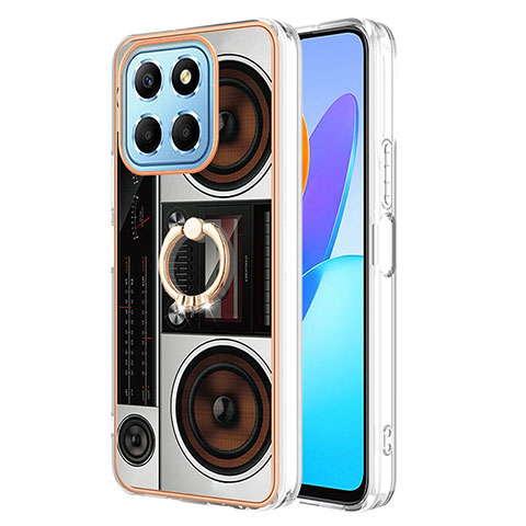 Funda Silicona Gel Goma Patron de Moda Carcasa con Anillo de dedo Soporte YB2 para Huawei Honor 70 Lite 5G Vistoso