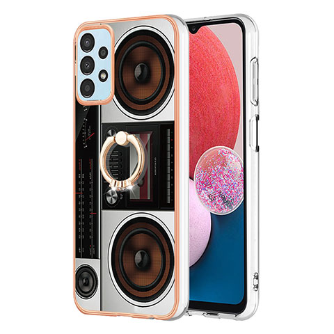 Funda Silicona Gel Goma Patron de Moda Carcasa con Anillo de dedo Soporte YB2 para Samsung Galaxy A13 4G Vistoso